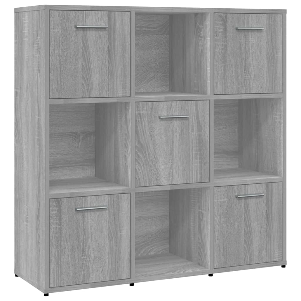 Bookshelf Grey Sonoma 90x30x90 cm Wood Material