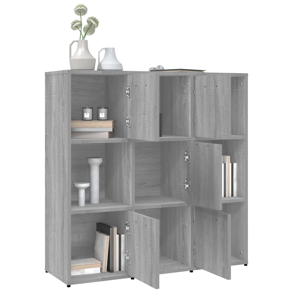 Bookshelf Grey Sonoma 90x30x90 cm Wood Material