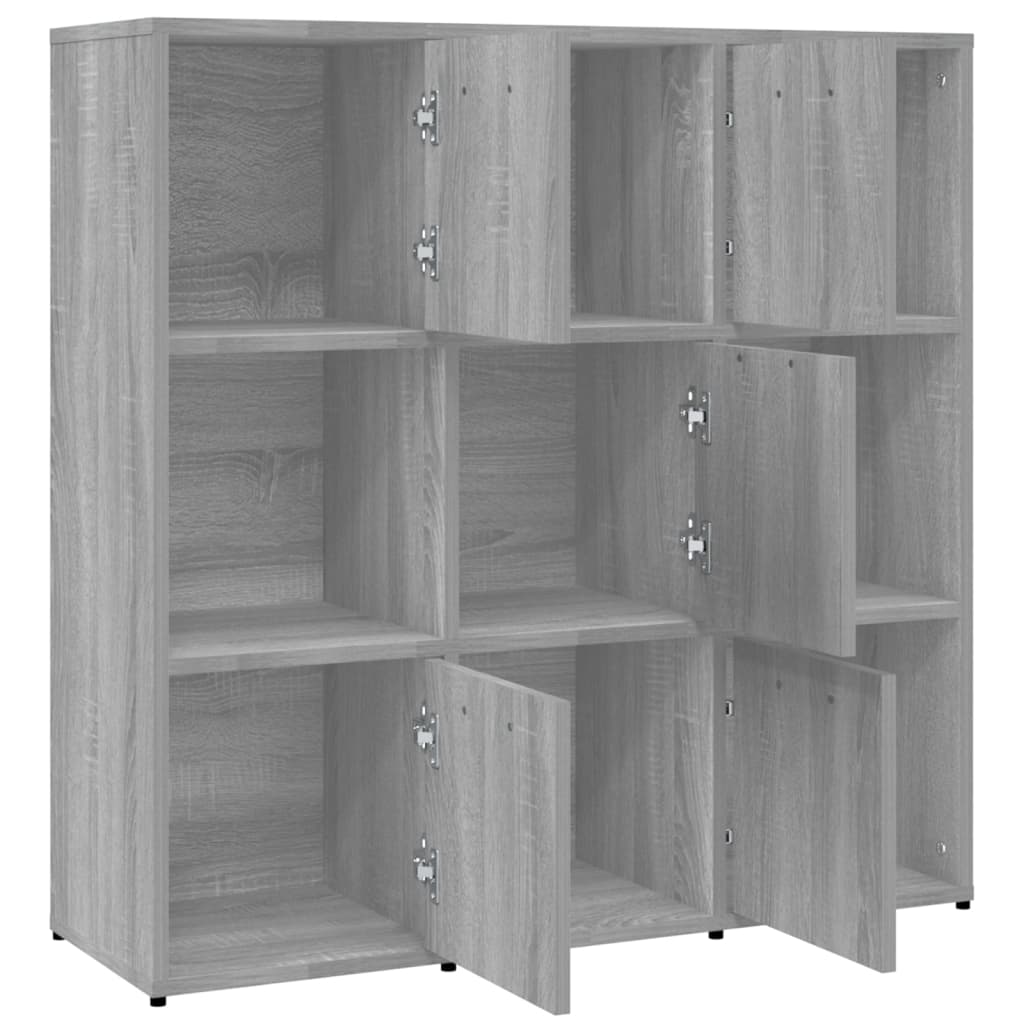 Bookshelf Grey Sonoma 90x30x90 cm Wood Material