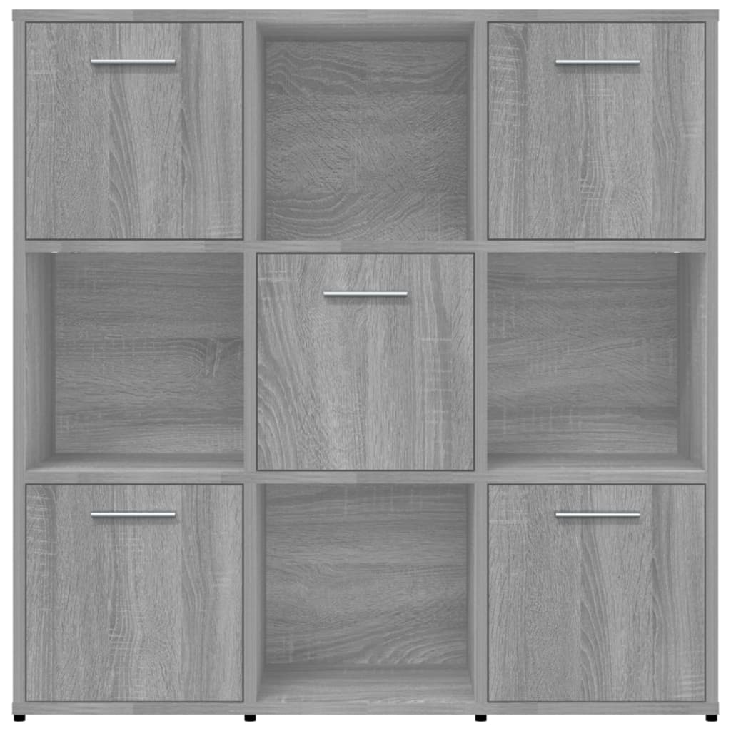 Bookshelf Grey Sonoma 90x30x90 cm Wood Material