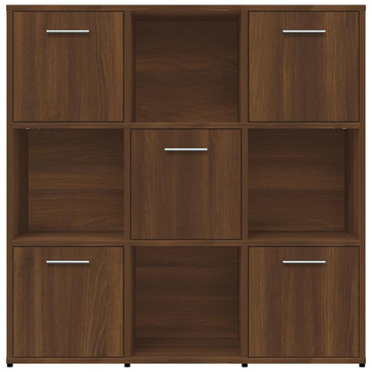Bücherregal Braun Eichen-Optik 90x30x90 cm Holzwerkstoff