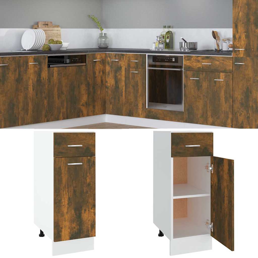 Unterschrank mit Schublade Lyon Räuchereiche 30x46x81,5 cm