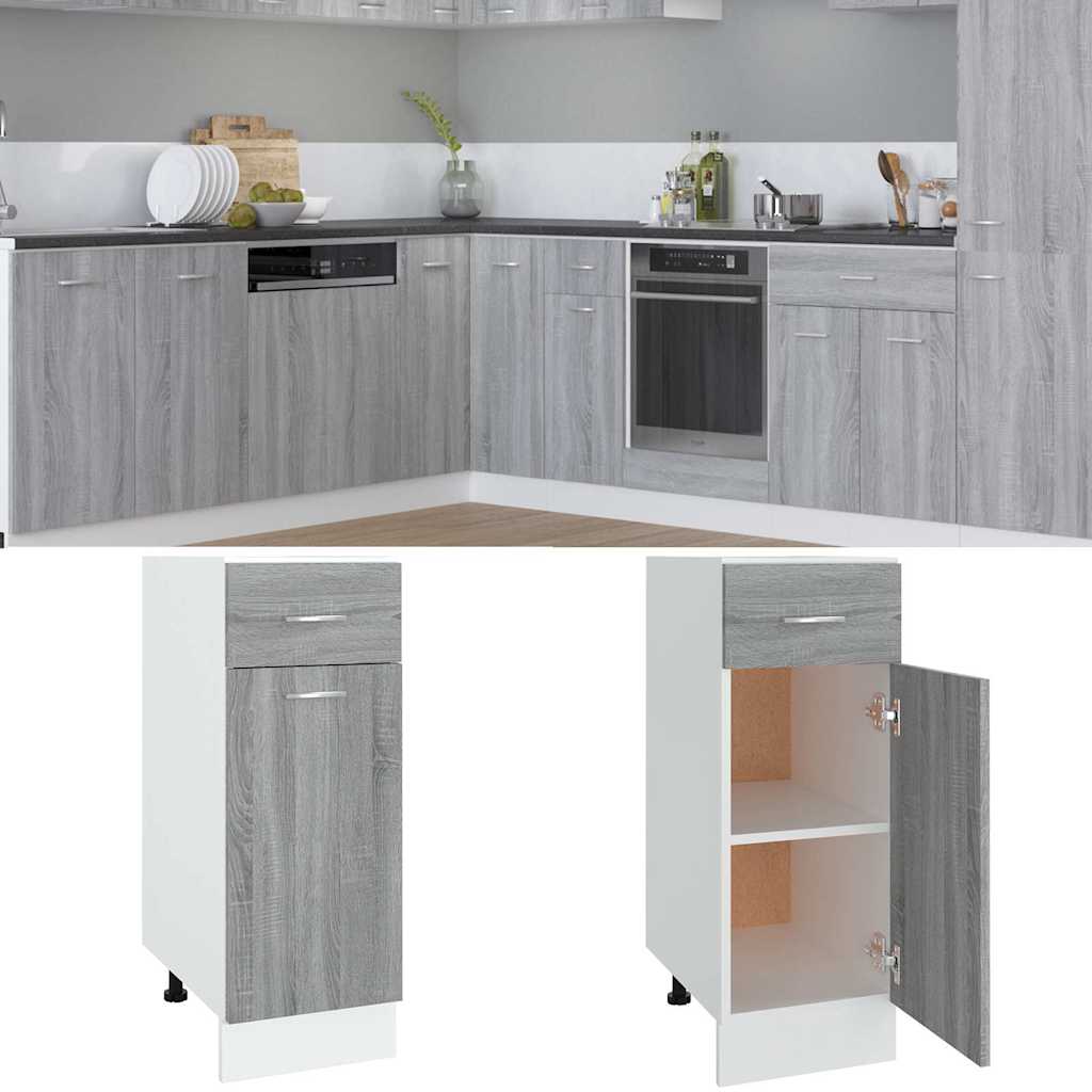 Unterschrank mit Schublade Lyon Grau Sonoma 30x46x81,5 cm