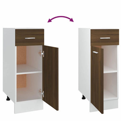 Unterschrank mit Schublade Lyon Braun Eichen-Optik 30x46x81,5 cm