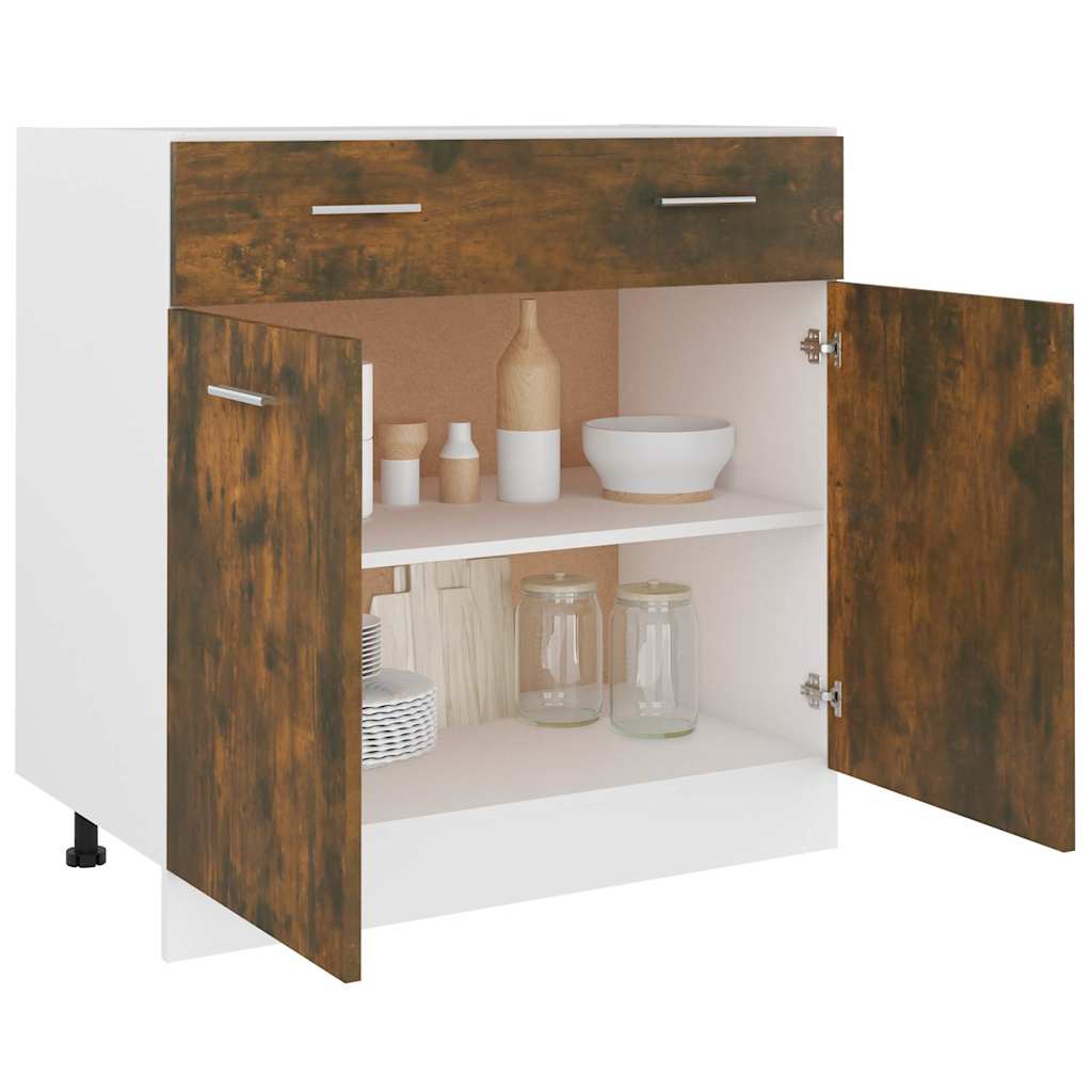 Unterschrank mit Schublade Lyon Räuchereiche 80x46x81,5 cm
