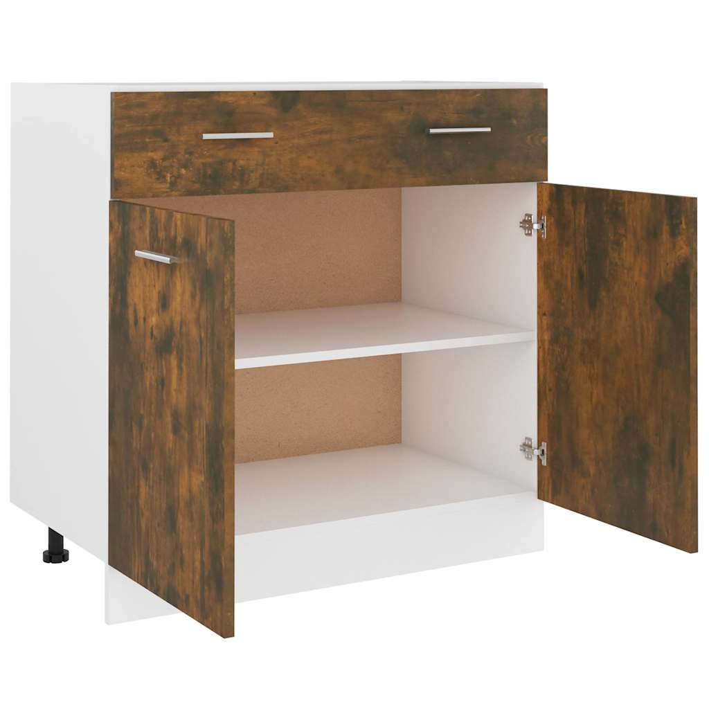 Unterschrank mit Schublade Lyon Räuchereiche 80x46x81,5 cm