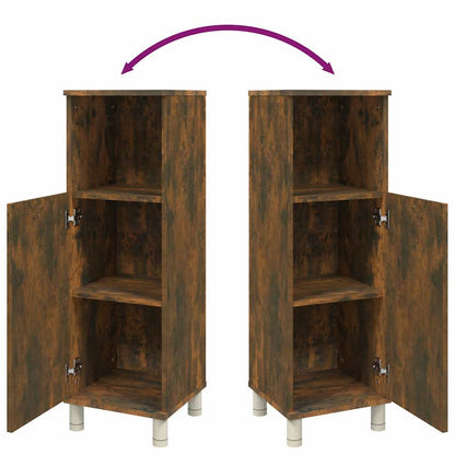 Badschrank Räuchereiche 30x30x95 cm Holzwerkstoff