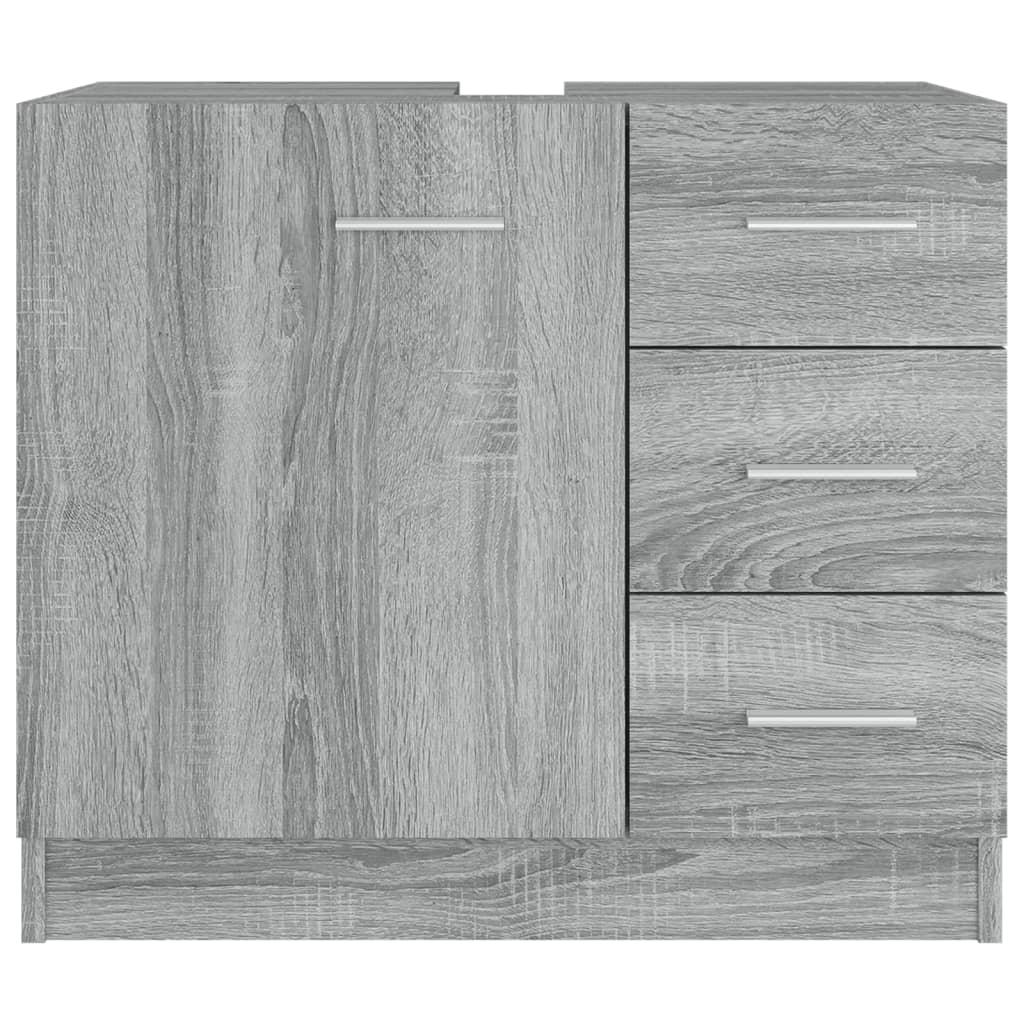 Meuble vasque gris Sonoma 63x30x54 cm en bois