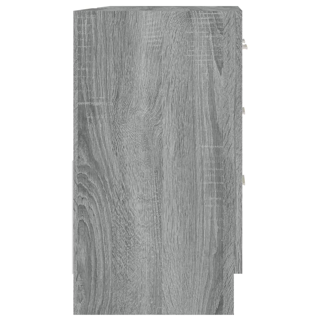 Meuble vasque gris Sonoma 63x30x54 cm en bois