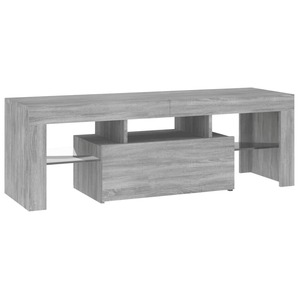 TV Cabinet with LED Lights Gray Sonoma 120x35x40 cm