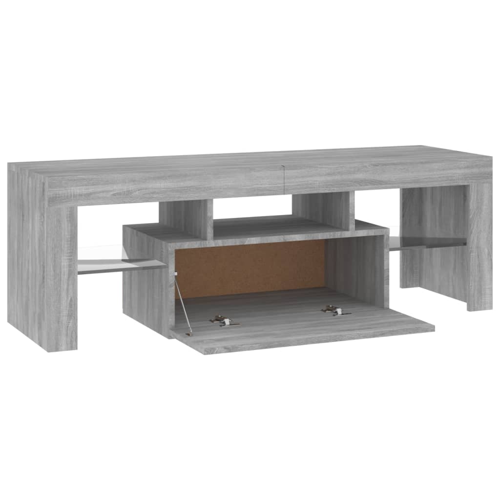 TV Cabinet with LED Lights Gray Sonoma 120x35x40 cm