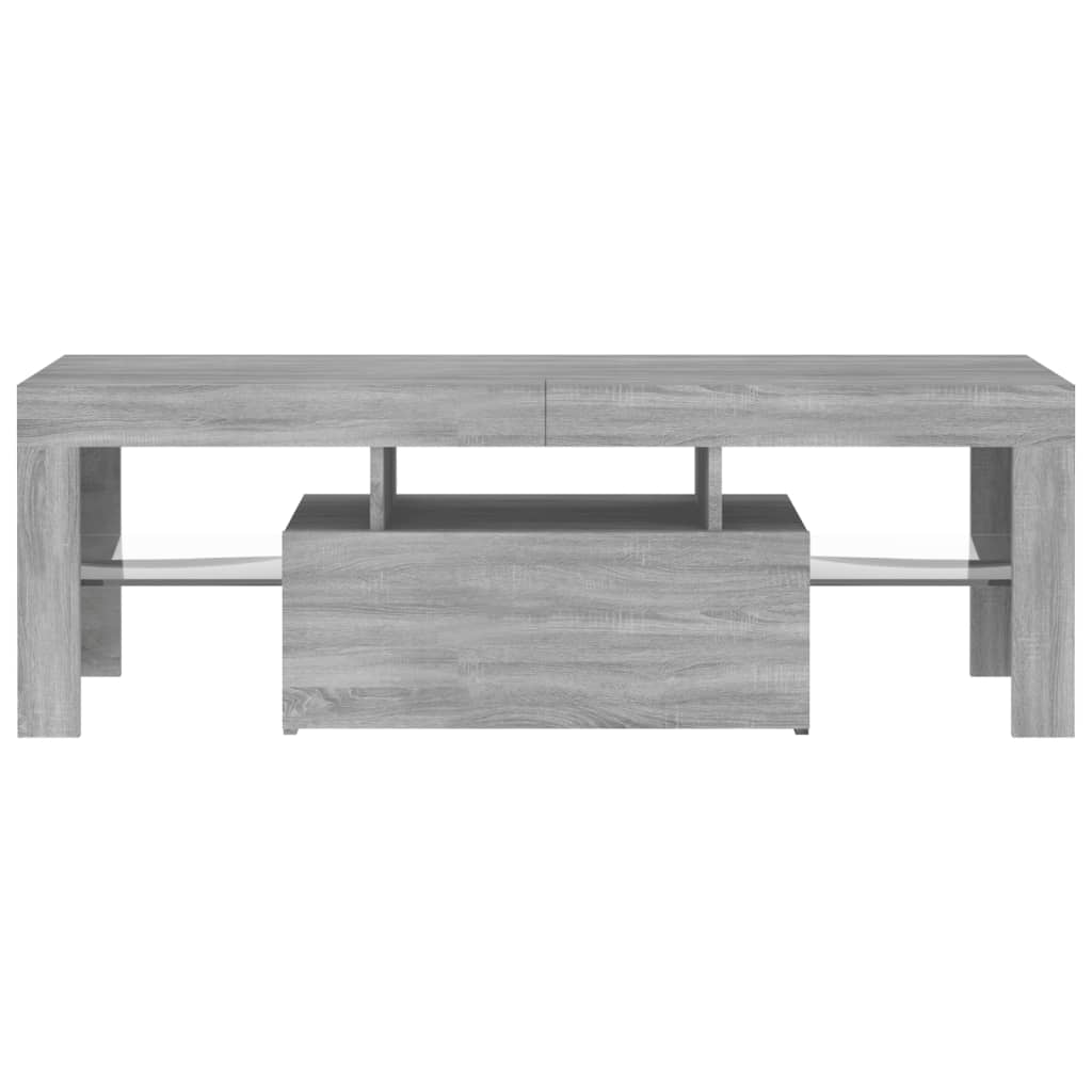 TV Cabinet with LED Lights Gray Sonoma 120x35x40 cm
