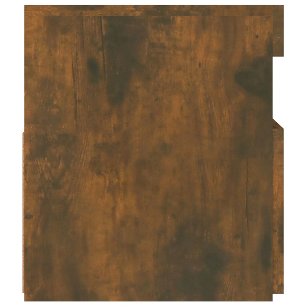 TV cabinet with LED lights smoked oak 90x35x40 cm