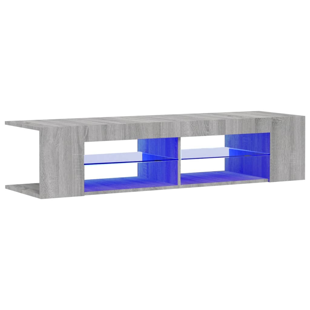 TV Cabinet with LED Lights Gray Sonoma 135x39x30 cm