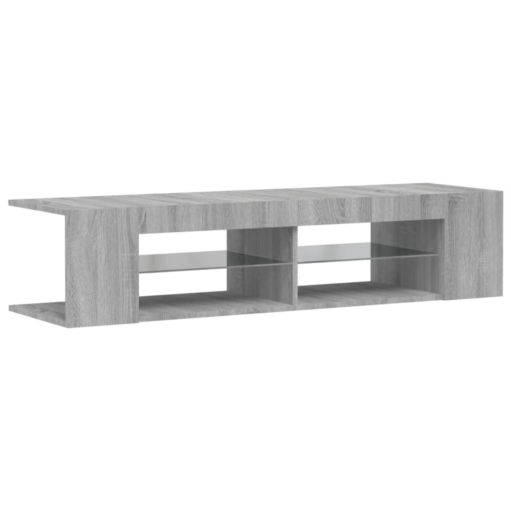 TV Cabinet with LED Lights Gray Sonoma 135x39x30 cm