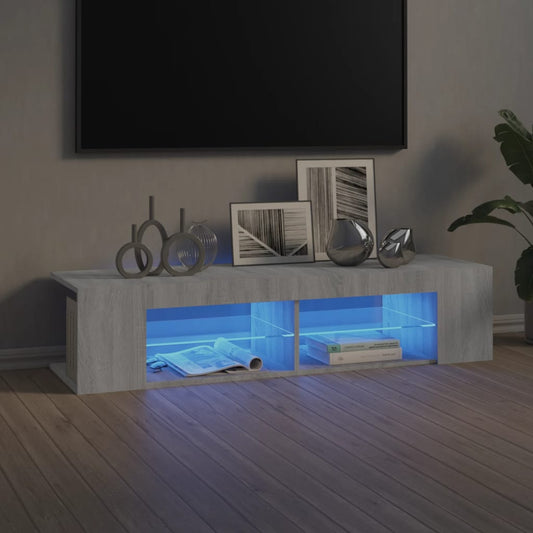 TV Cabinet with LED Lights Gray Sonoma 135x39x30 cm