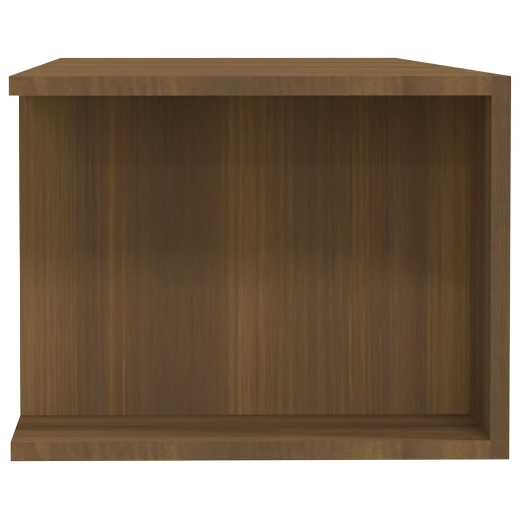 TV cabinet with LED lights brown oak look 135x39x30 cm