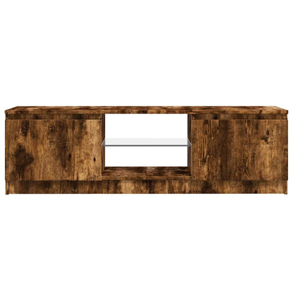 TV-Schrank mit LED-Leuchten Räuchereiche 120x30x36 cm