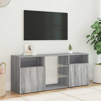 TV-Schrank mit LED-Leuchten Grau Sonoma 120x30x50 cm