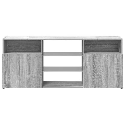 TV-Schrank mit LED-Leuchten Grau Sonoma 120x30x50 cm