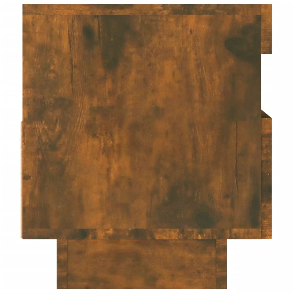 TV cabinet with LED lights smoked oak 80x35x40 cm