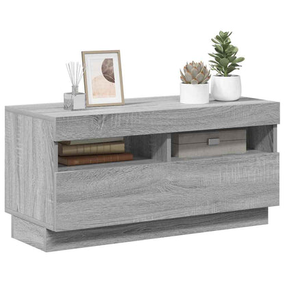 TV-Schrank mit LED-Leuchten Grau Sonoma 80x35x40 cm