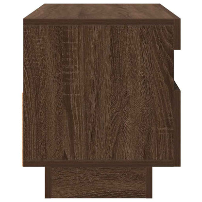 TV-Schrank mit LED-Leuchten Braun Eichen-Optik 80x35x40 cm