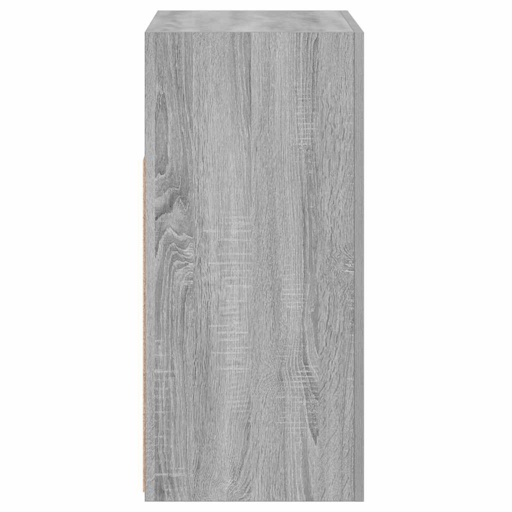 Sideboard mit LED-Beleuchtung Grau Sonoma 80x35x75 cm