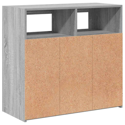 Sideboard mit LED-Beleuchtung Grau Sonoma 80x35x75 cm