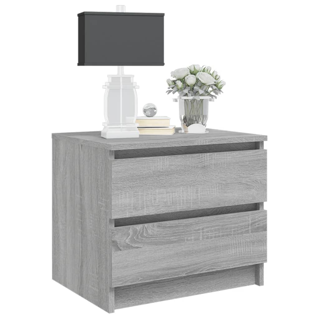 Nachttisch Grau Sonoma 50x39x43,5 cm Holzwerkstoff