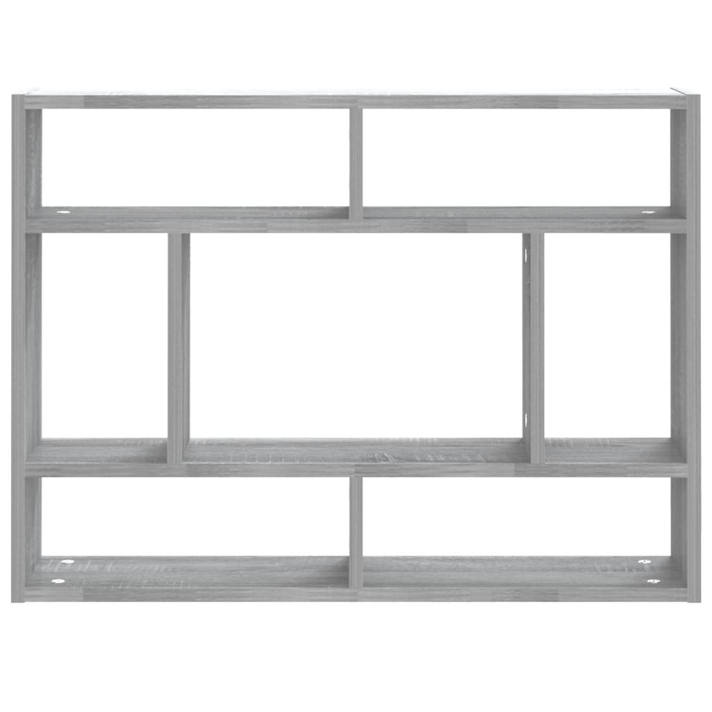 Wall shelf gray Sonoma 75x16x55 cm wood material
