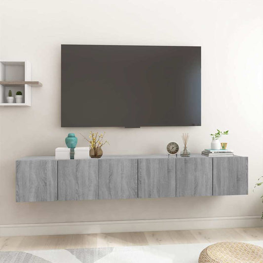 TV-Wandschränke 3 Stk. Grau Sonoma 60x30x30 cm Holzwerkstoff