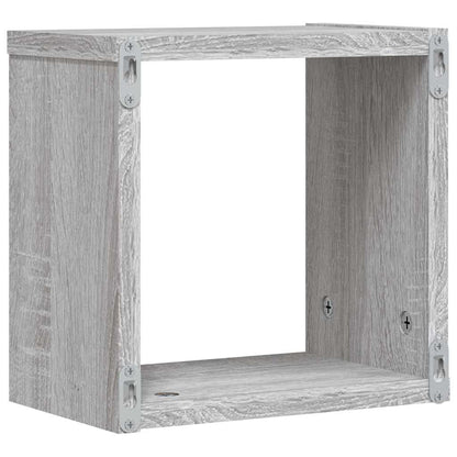 Wandregale 2 stk. Graues Sonoma 26 x 15 x 26 cm Holzwerkstoff