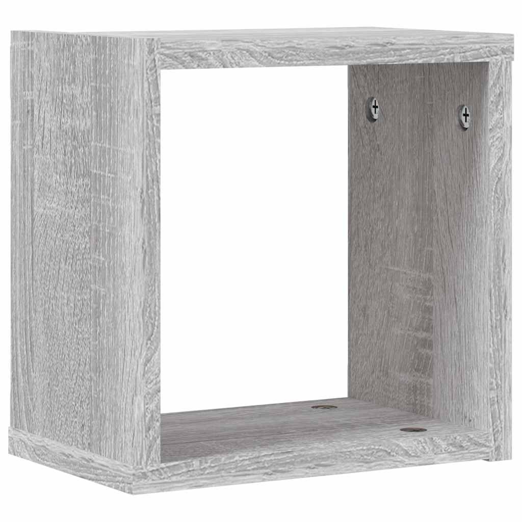 Wandregale 4 stk. Graues Sonoma 26 x 15 x 26 cm Holzwerkstoff