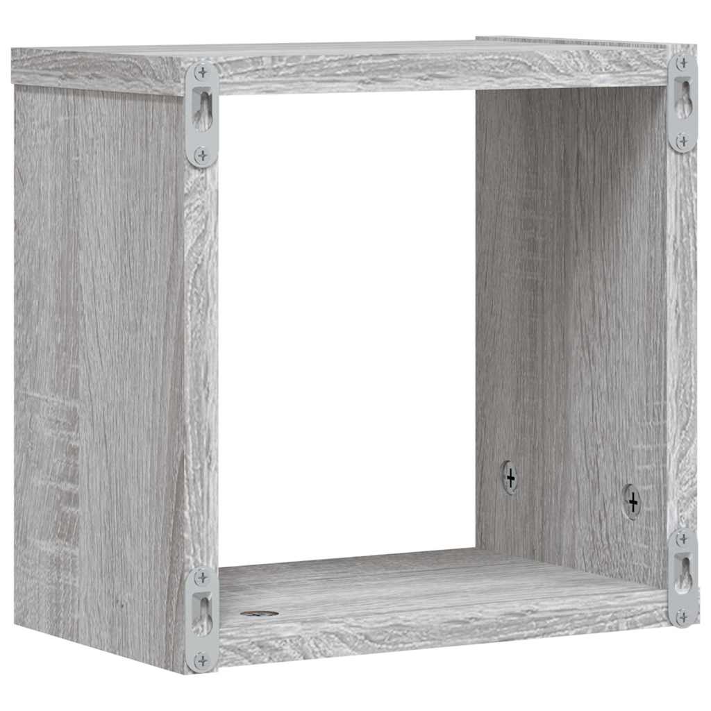 Wandregale 4 stk. Graues Sonoma 26 x 15 x 26 cm Holzwerkstoff