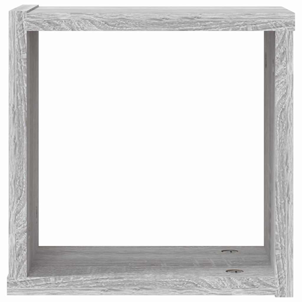 Wandregale 4 stk. Graues Sonoma 26 x 15 x 26 cm Holzwerkstoff
