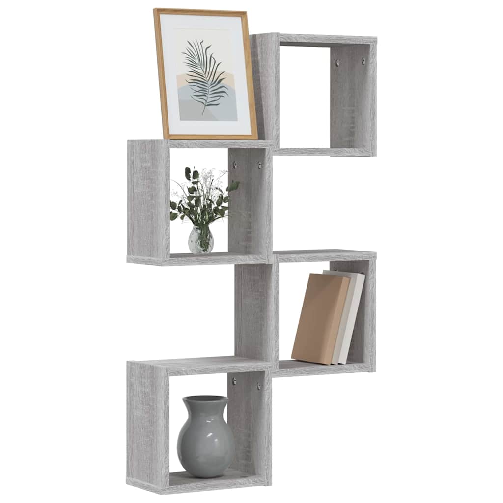 Wandregale 4 stk. Graues Sonoma 26 x 15 x 26 cm Holzwerkstoff