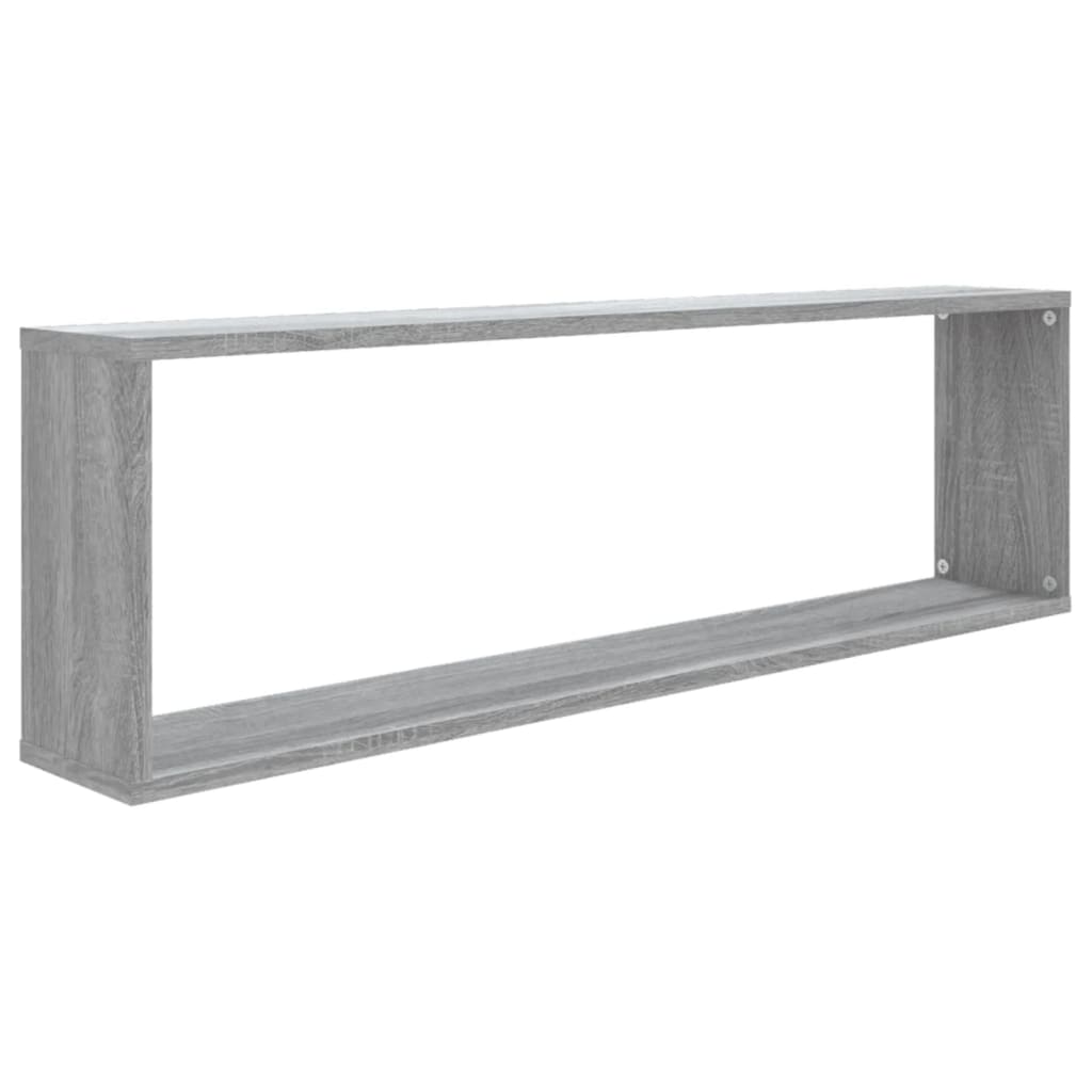 Wall shelves 4 pcs. Grey Sonoma 100x15x30 cm wood-based material