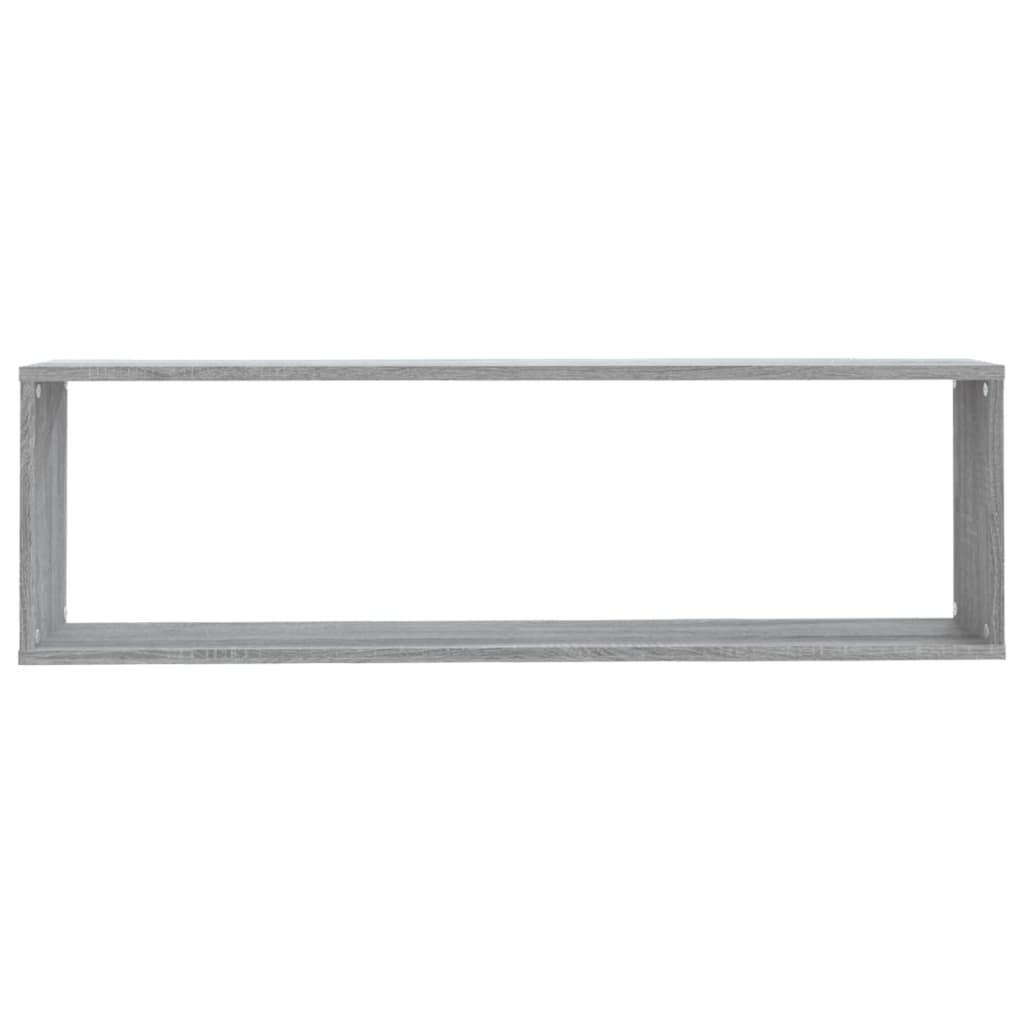 Wall shelves 4 pcs. Grey Sonoma 100x15x30 cm wood-based material