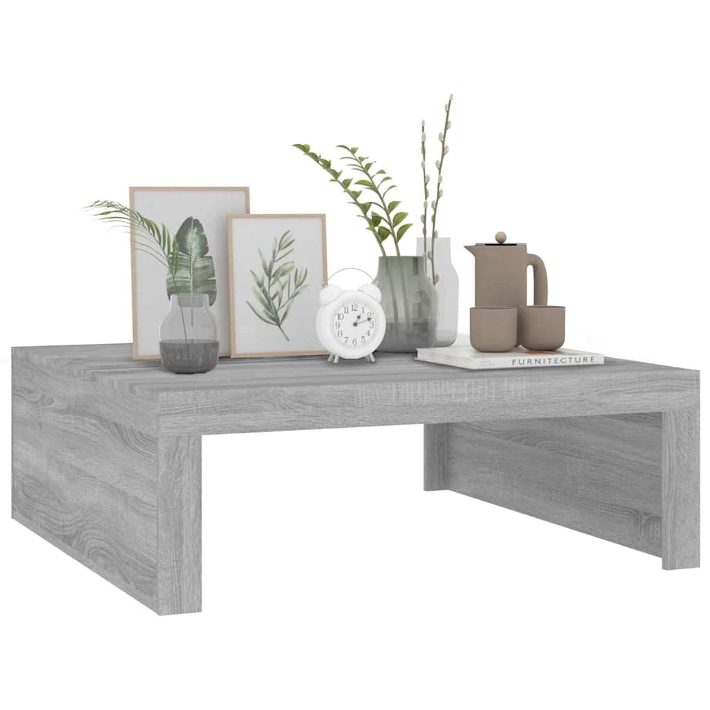 Table basse Sonoma grise 100x100x35 cm en bois