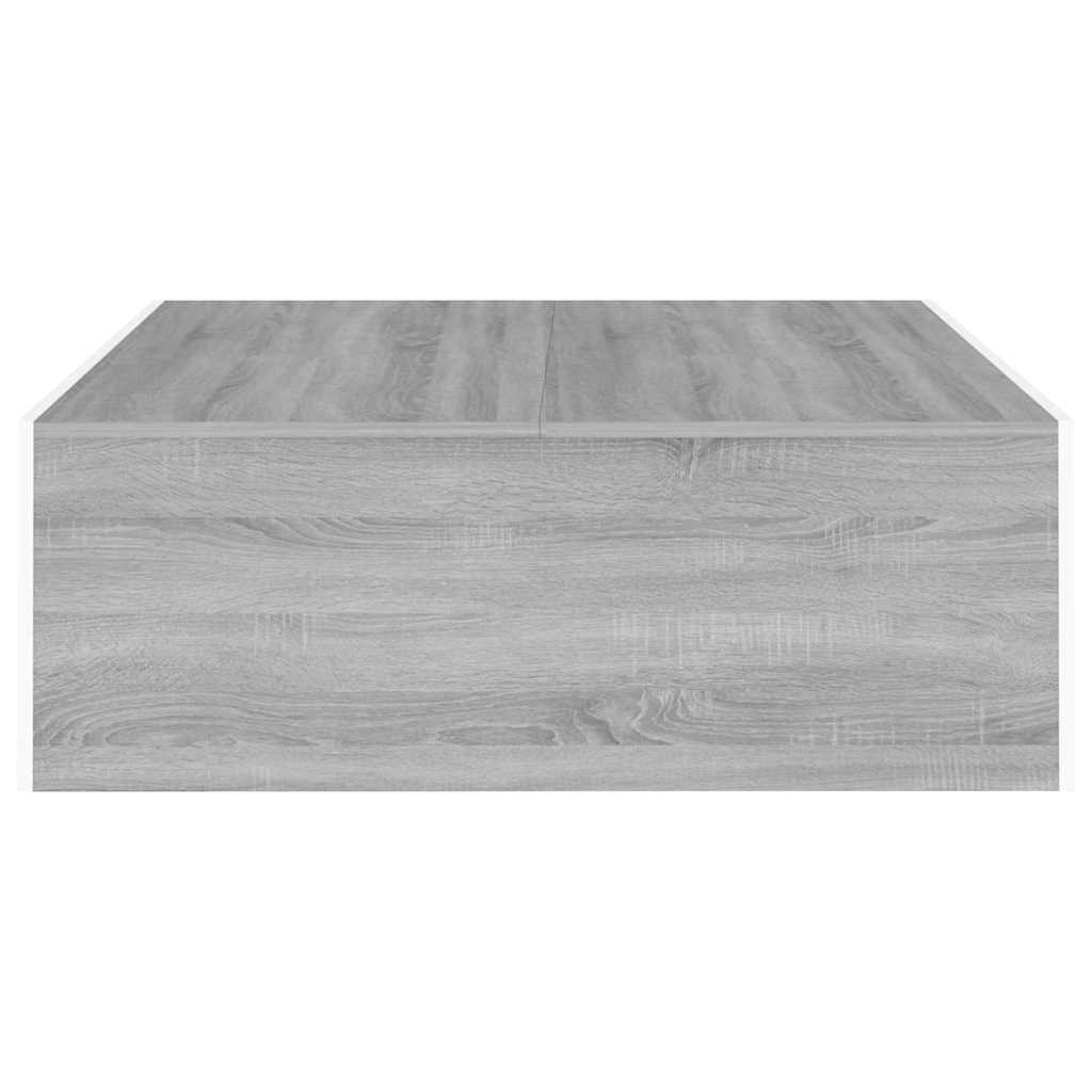 Table basse Sonoma grise 100x100x35 cm en bois