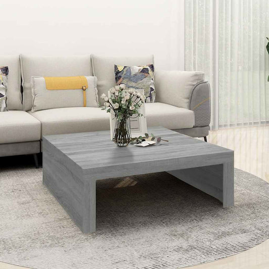 Table basse Sonoma grise 100x100x35 cm en bois
