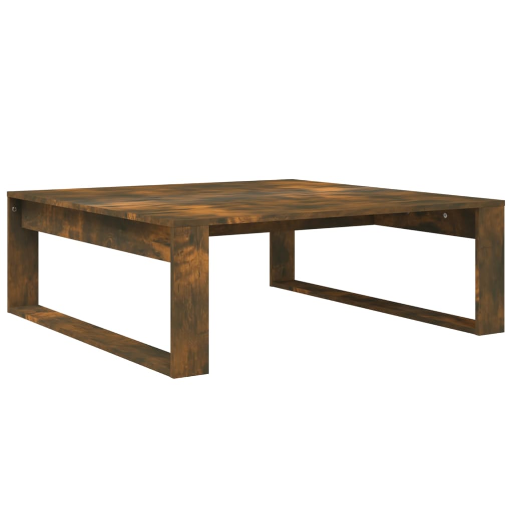 Coffee table smoked oak 100x100x35 cm wood material