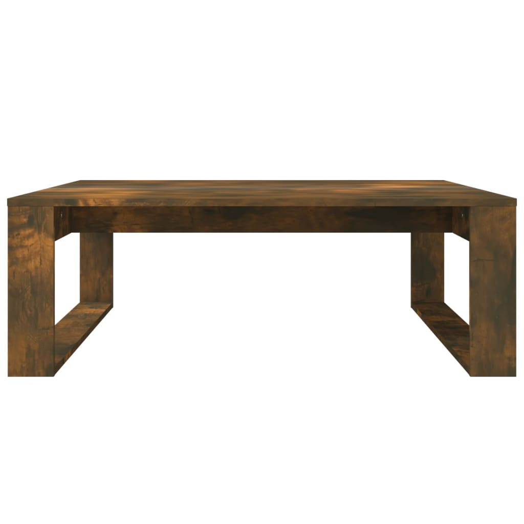 Coffee table smoked oak 100x100x35 cm wood material
