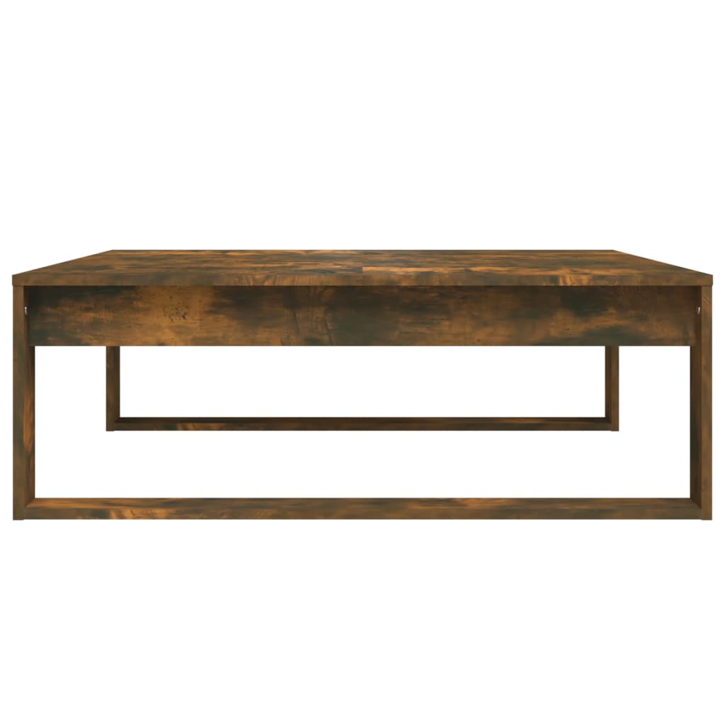 Coffee table smoked oak 100x100x35 cm wood material