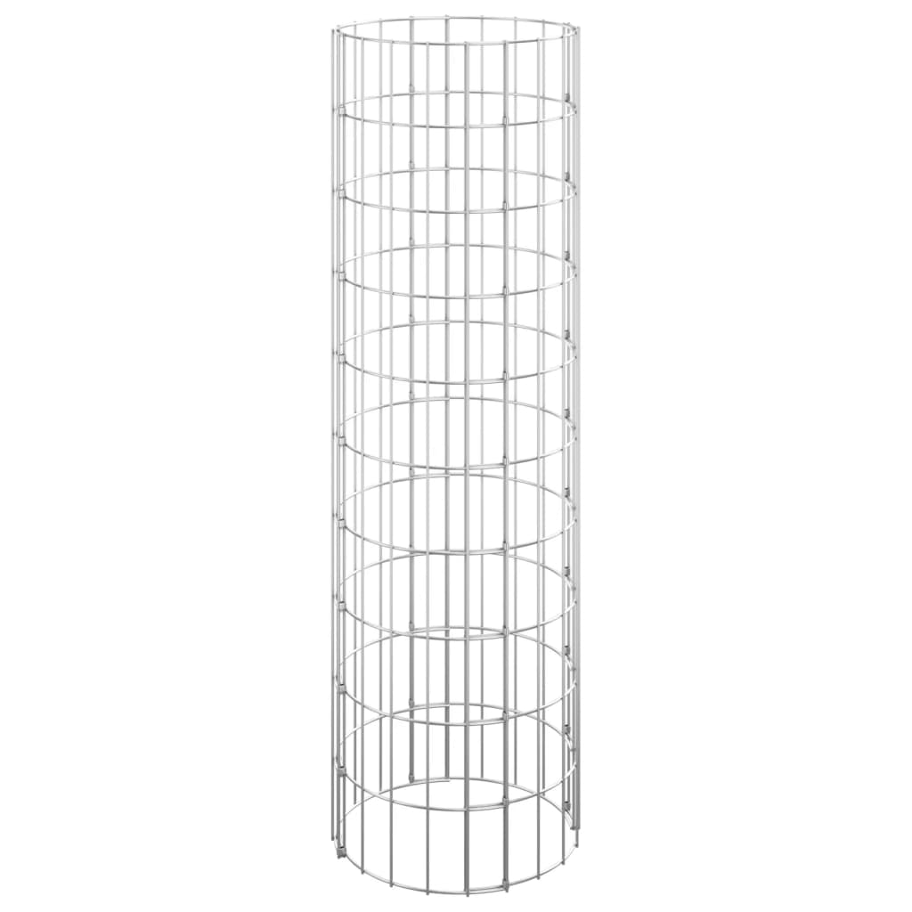 Gabionen-Säule Rund Verzinkter Stahl Ø30x100 cm