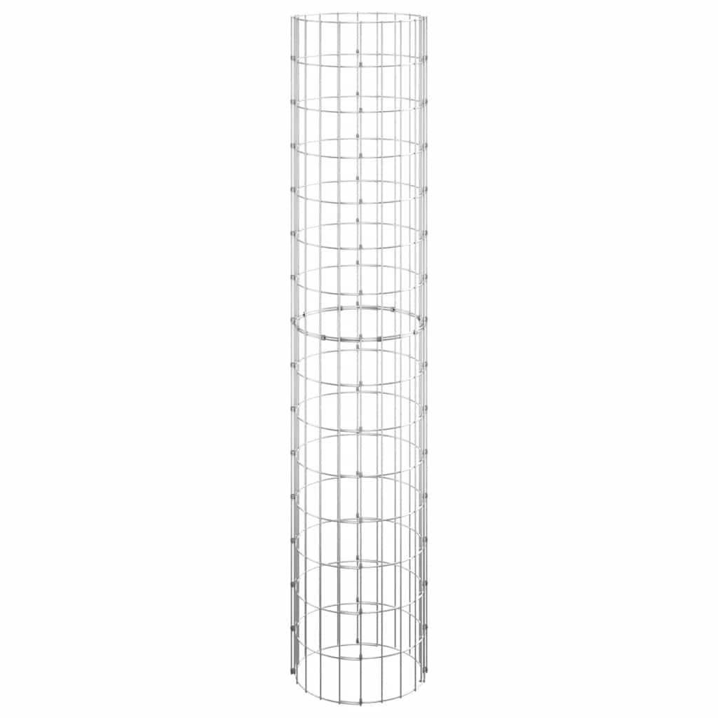 Gabionen-Säule Rund Verzinkter Stahl Ø30x150 cm