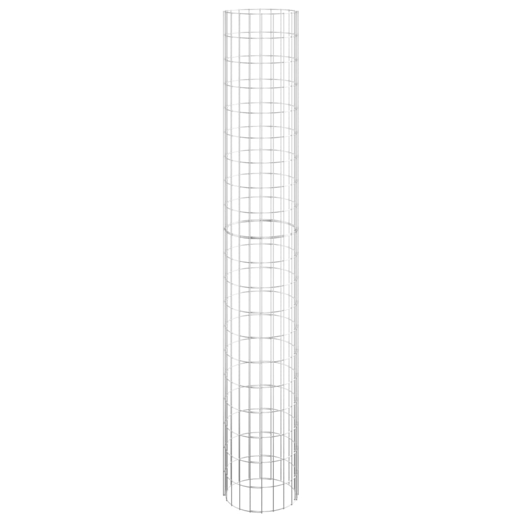Gabionen-Säule Rund Verzinkter Stahl Ø30x200 cm