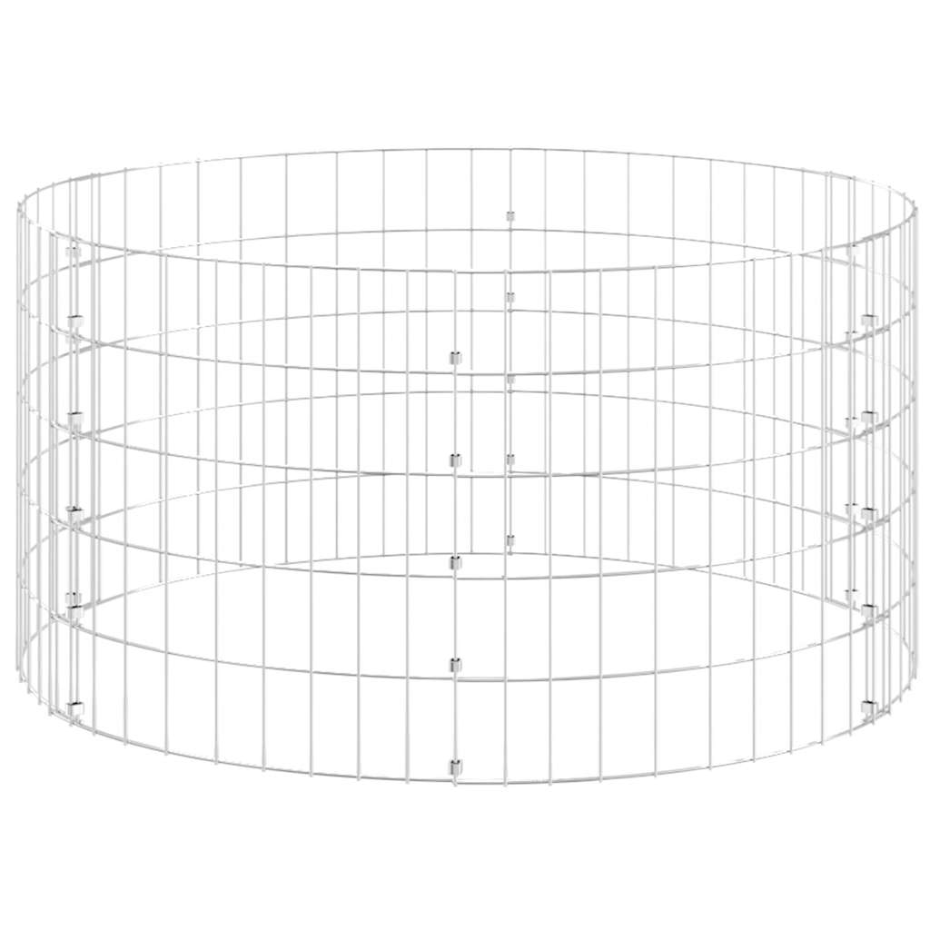 Gabionen-Säule Rund Verzinkter Stahl Ø100x50 cm