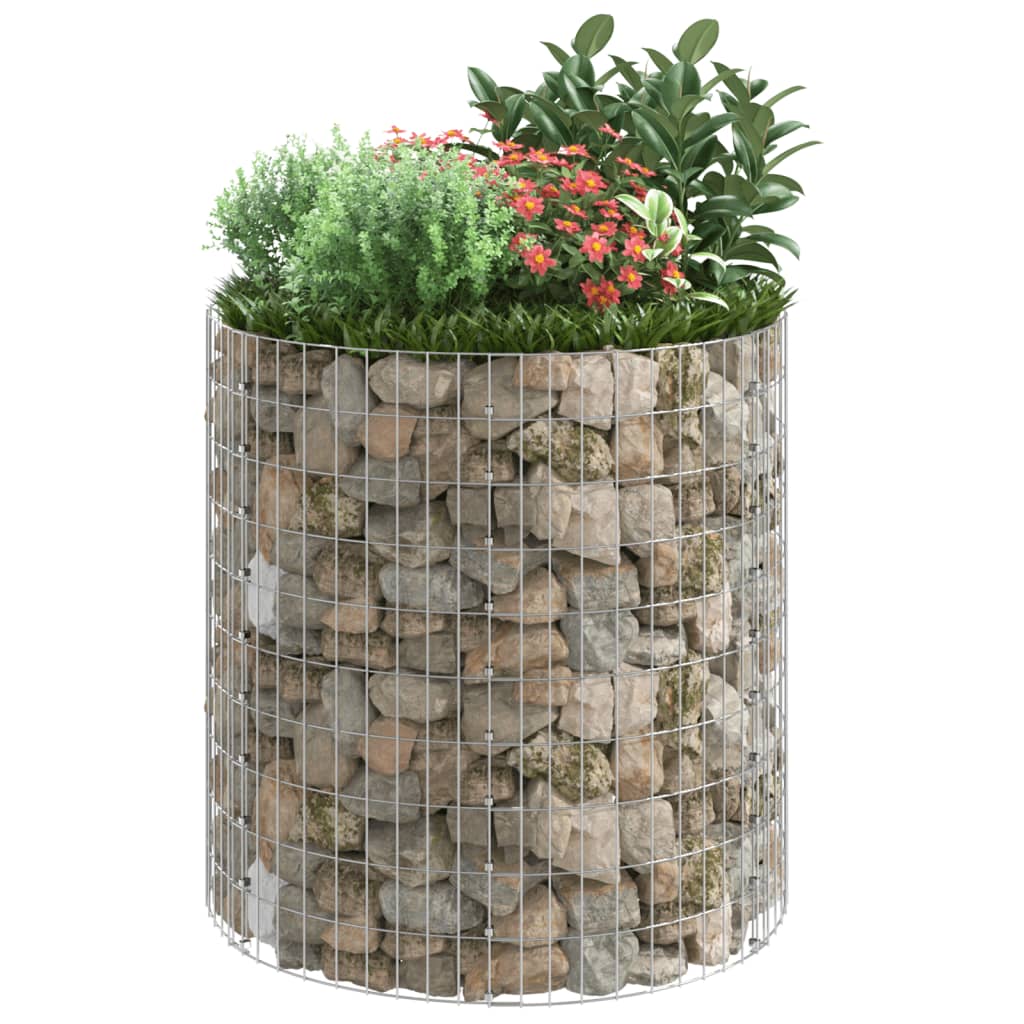 Gabionen-Säule Rund Verzinkter Stahl Ø100x100 cm